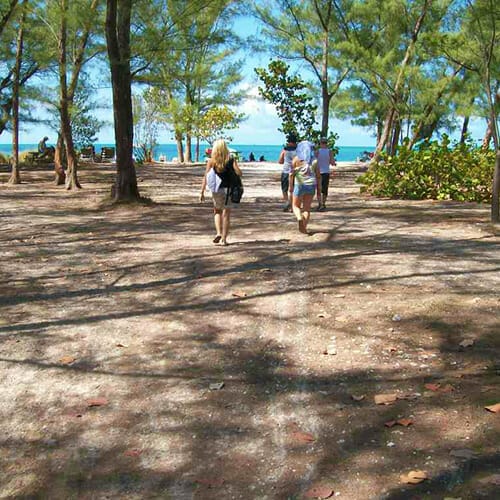 Key West Best Beach at Fort Zachary Taylor State Park walk to beach