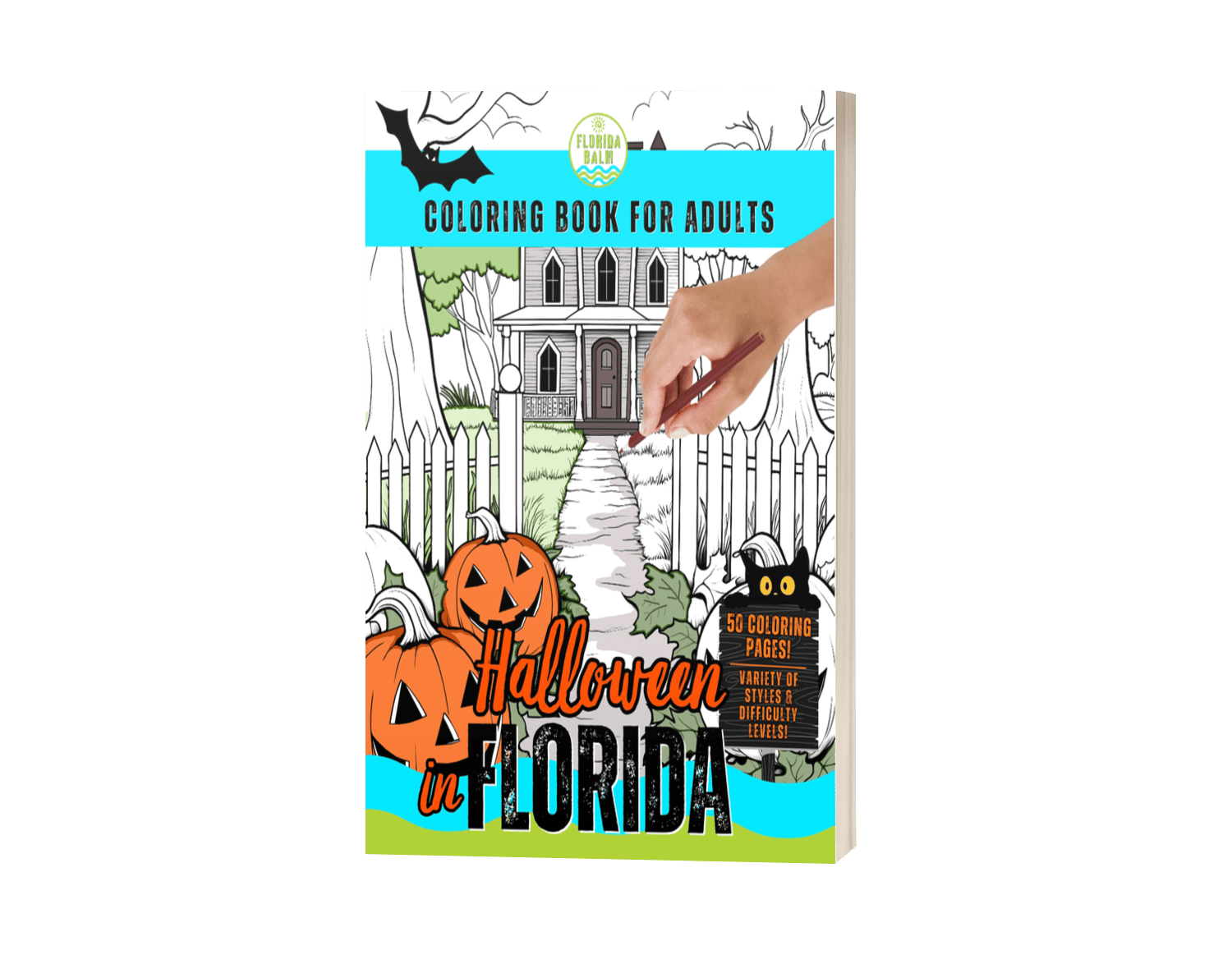 Halloween in Florida Coloring Book for Adults by Florida Balm