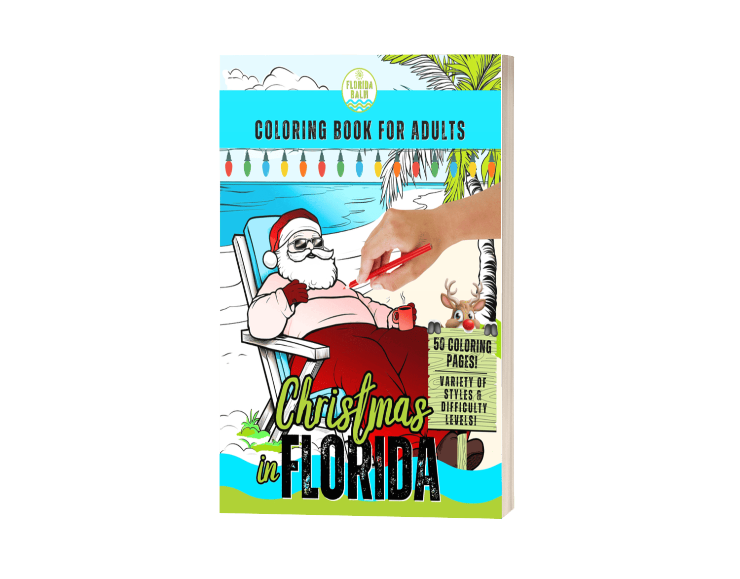 Christmas in Florida Coloring Book for Adults by Florida Balm