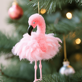 flamingo Christmas ornament