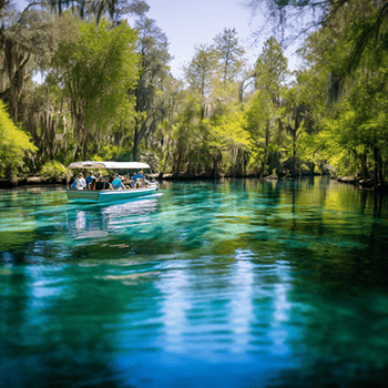 Glass bottom boat tours in Ocala National Forest springs