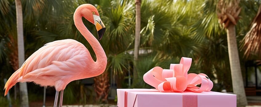 pink flamingo gift