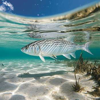 bonefish in shallow water