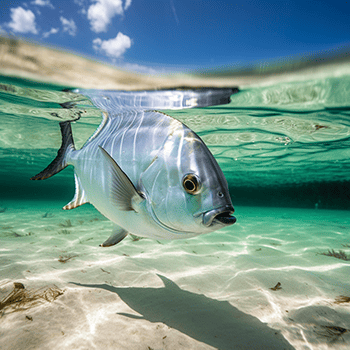 permit fish in shallow water