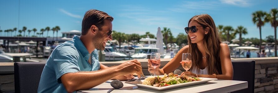 stone crabs at a Florida waterfront restaurant