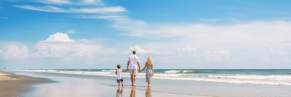 St Augustine with kids on a beautiful beach