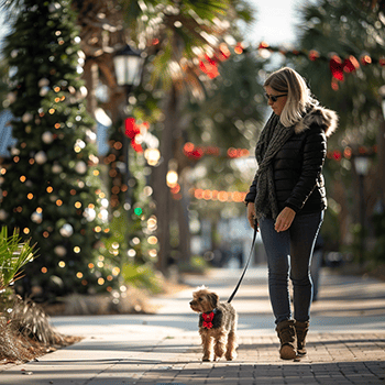 Destin Florida in December is pet friendly and festive